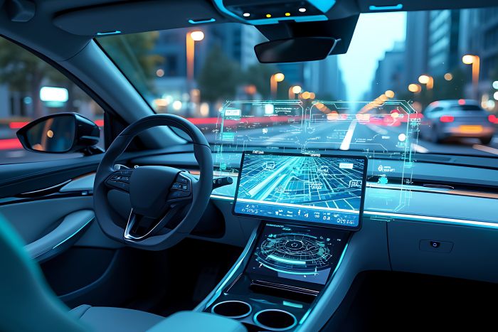 futuristic car making coverage decisions