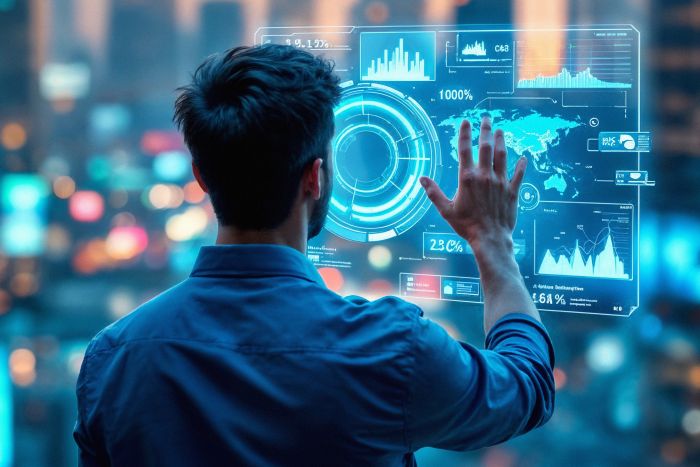 person looking into ai strategy