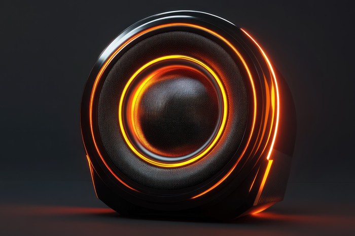 picture of speaker and audio