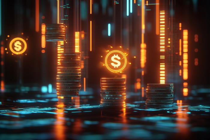 image of money in data room private equity deal