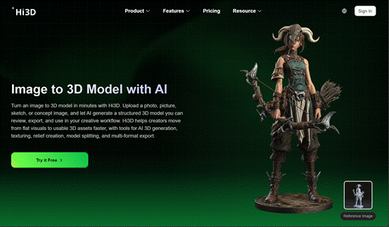 graphic of hi3d 3d creation