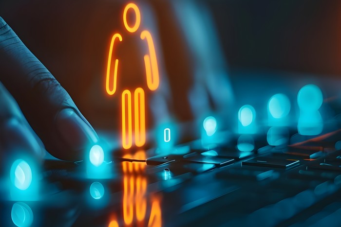 person being recruited on laptop