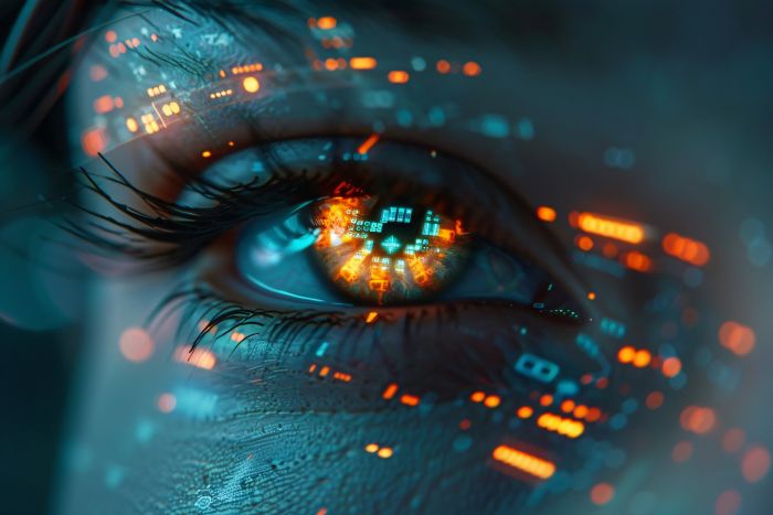 person working with computer vision