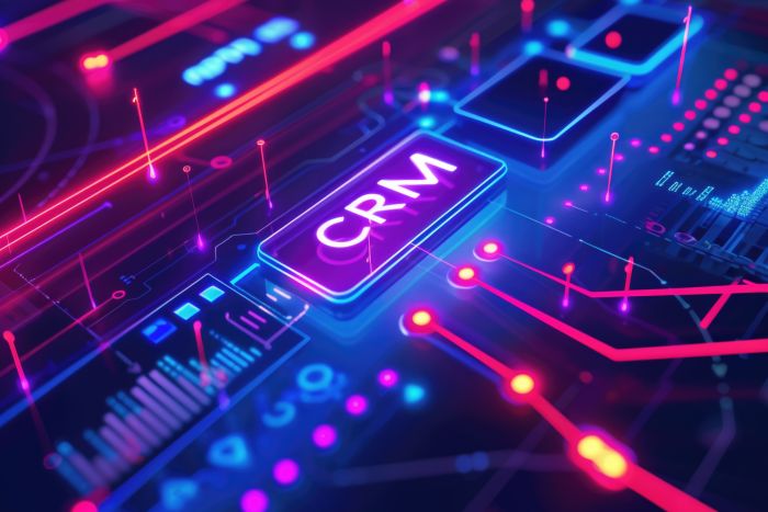 glowing image of crm implementation