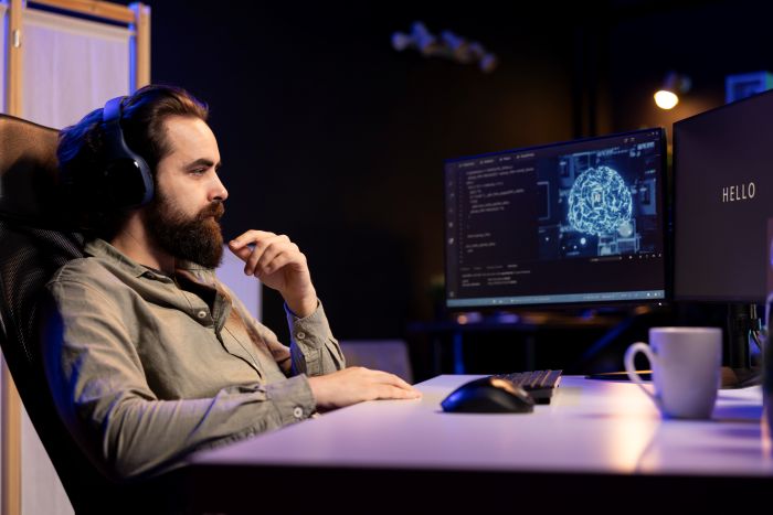 programmer working with ai agents