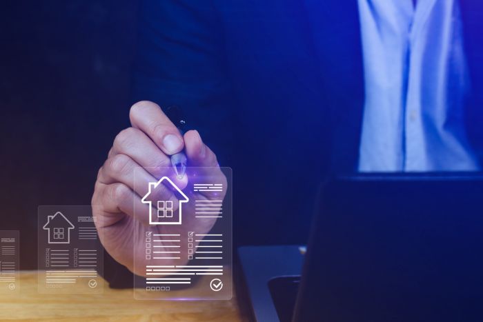 man using property management platform