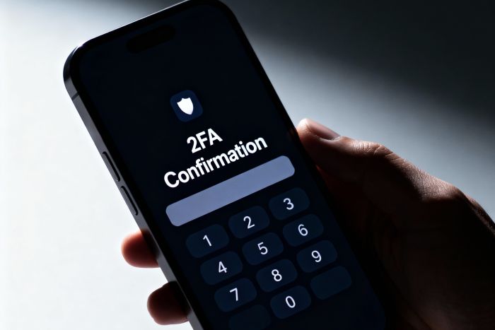 person using mobile verification