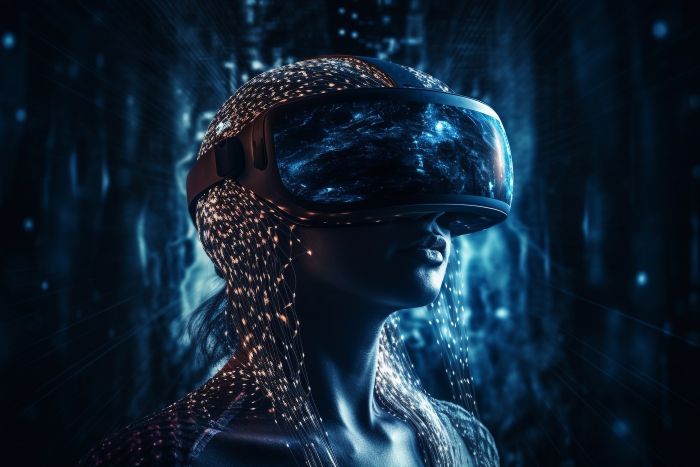 picture of young woman working with claude ai