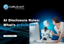 AI Disclosure Rules Are Live: What Article 50 Means for Marketing Teams AI bot writing content instead of a human
