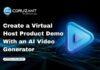 Create a Virtual Host Product Demo With an AI Video Generator headline for Create a Virtual Host Product Demo With an AI Video Generator