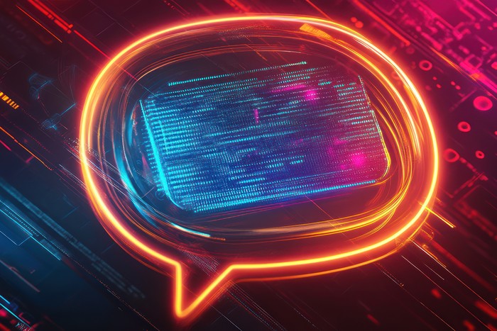futuristic looking slack message