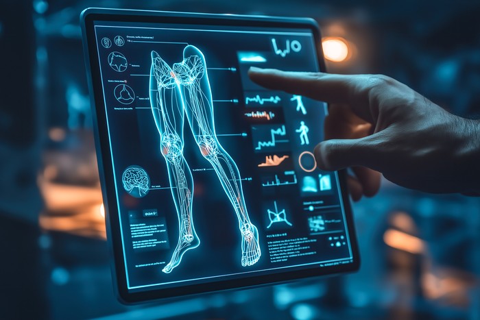 doctor looking at orthoscan