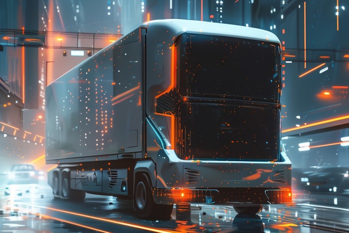 truck driving with driver using driver pay