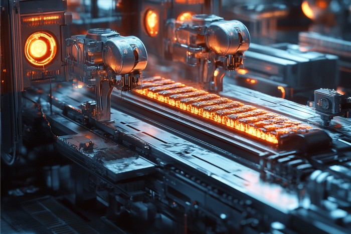 manufacturing production in factory