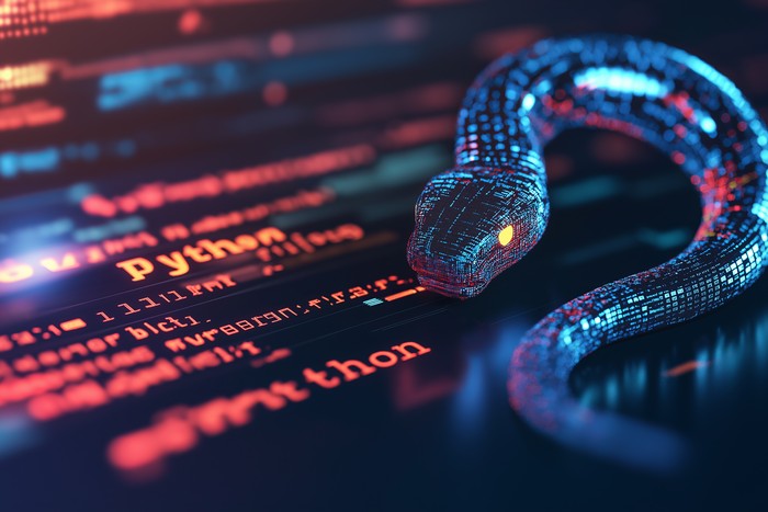 python snake on code