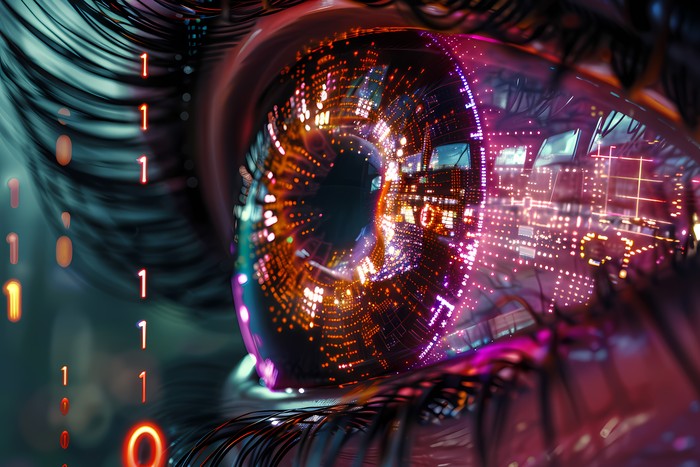 ai video image of eye