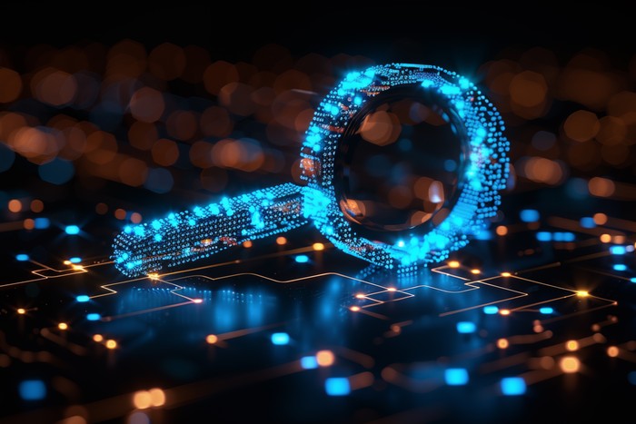 image of magnifying glass for ai-powered search