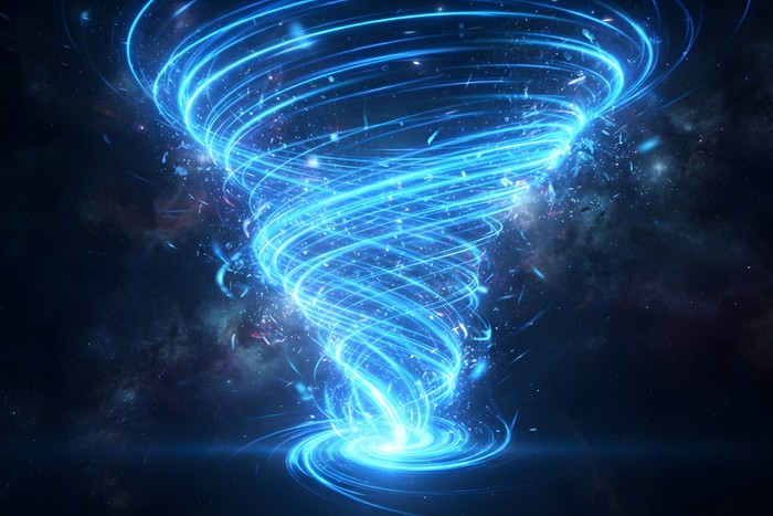 futuristic tornado being handled with emergency management