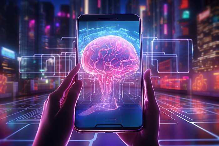 person holding ai brain for OpenAI Funding Round