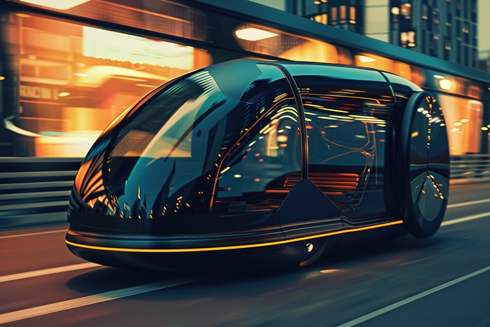 futuristic autonomous vehicle
