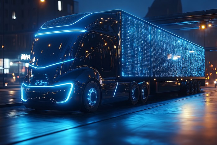 truck transporting freight