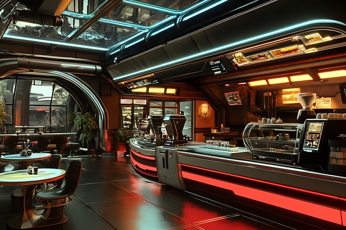 futuristic restaurant