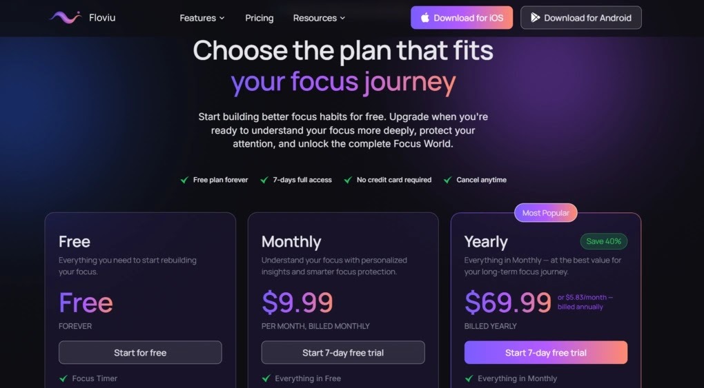 app that helps with focused work: floviu part 2