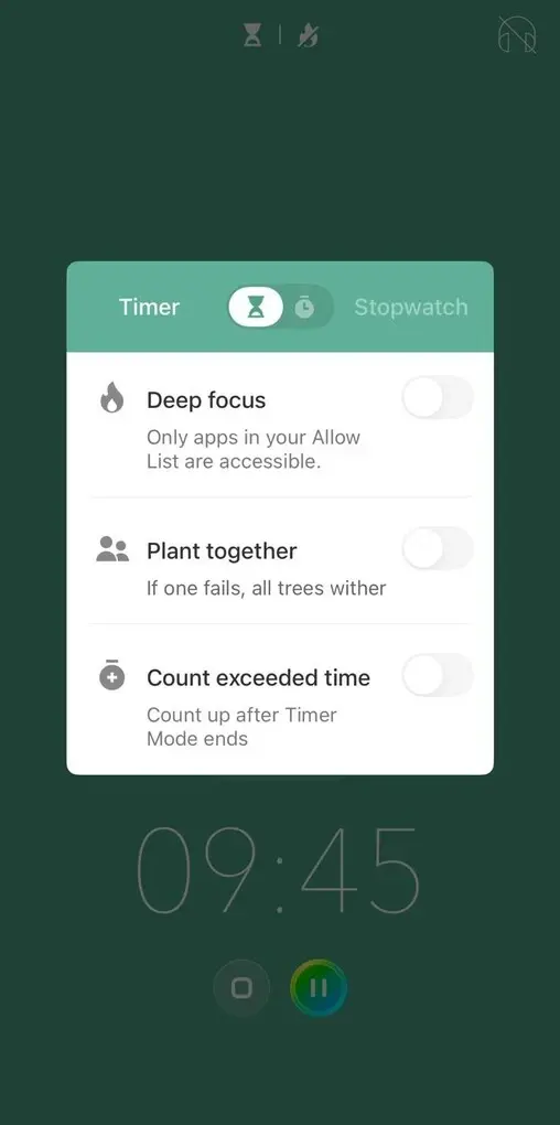 app that helps with focused work: forest