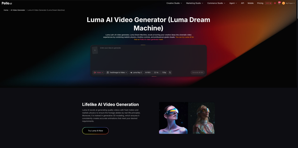 luma ai for brand commercials