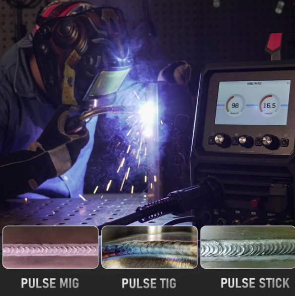 person using welding technology