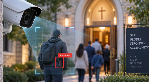 using ai camera to detect gunman