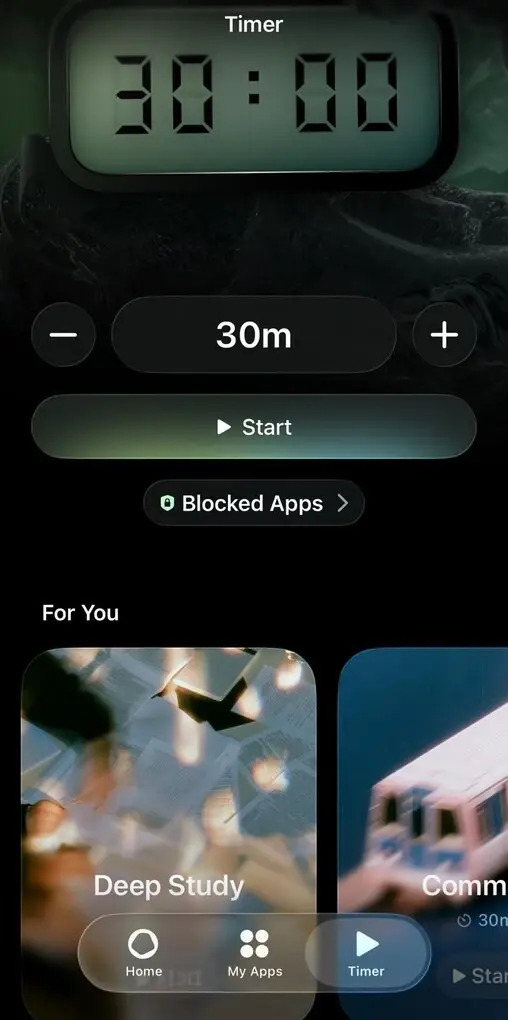 app that helps with focused work: opal