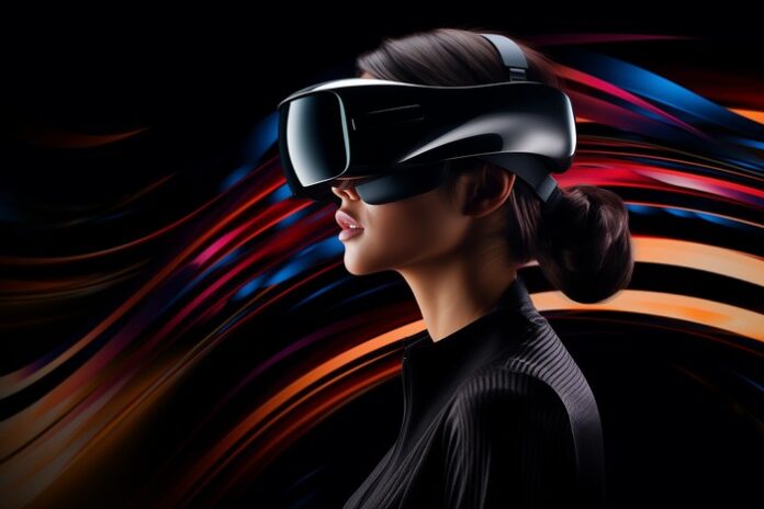 featured image showing woman using vr for article: VRChat AI Labels Not Coming Despite 95% Survey Support